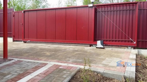 Откатные ворота DoorHan с сэндвич-панелью 2400x5200