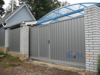 Автоматические откатные ворота DoorHan с калиткой 1500x2700