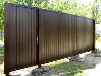 Откатные ворота DoorHan с профлистом 2200x4500