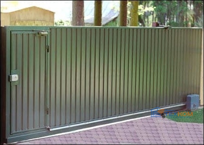 Откатные ворота DoorHan с профлистом 2200x4300