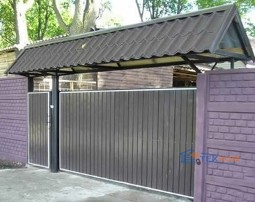 Откатные ворота DoorHan с сэндвич-панелью и автоматическим приводом 1600x4400