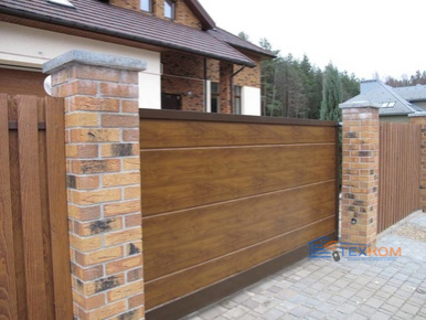 Ворота откатные DoorHan с сэндвич-панелью 1000x4800