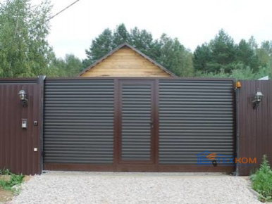 Автоматические откатные ворота DoorHan с сэндвич-панелью 1600x3200