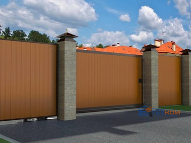 Откатные ворота DoorHan с сэндвич-панелью 1000x4000